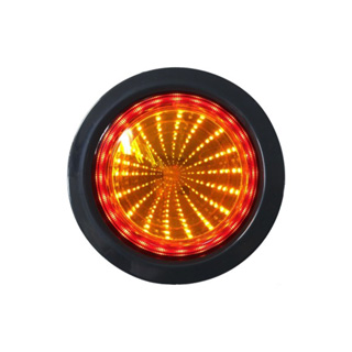 GF-6629R LED 4-inch Round LED 3D Tunnel effect Truck  Truck Lorry Brake Lights Stop Turn Tail Lamp Tu